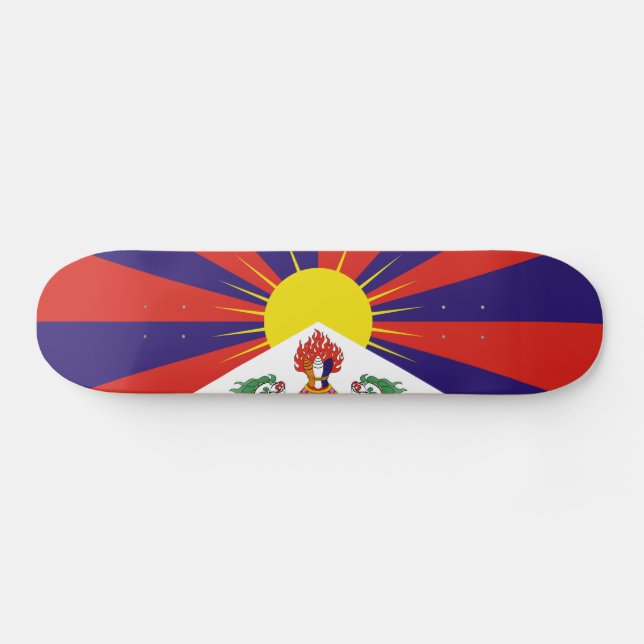 Fahne "Free Tibet" Skateboard (Horizontal)