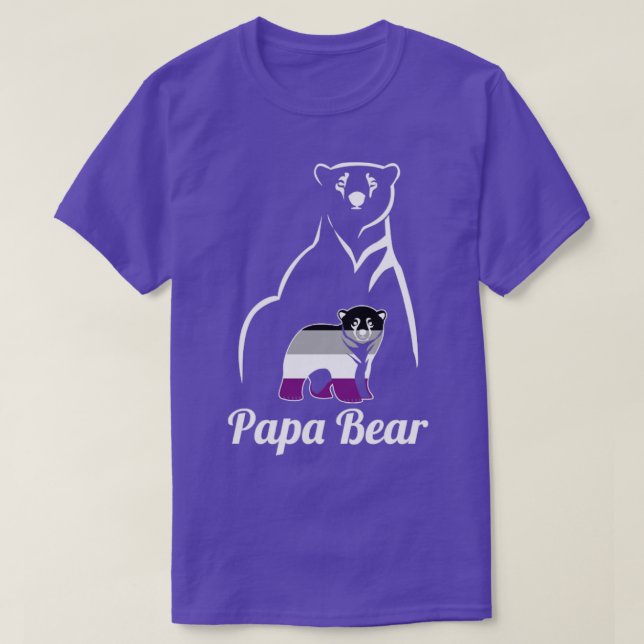 Fahne für asexuelle Papa-Bären, Ace-Pride T-Shirt (Design vorne)