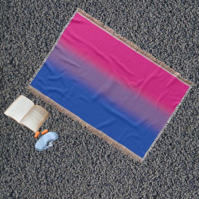 Fahne für Bisexual-Stolz - farbenfrohe Bi-Flagge Decke (Von Creator hochgeladen)