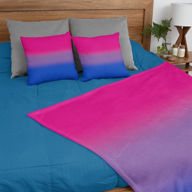Fahne für Bisexual-Stolz - farbenfrohe Bi-Flagge Fleecedecke (Von Creator hochgeladen)