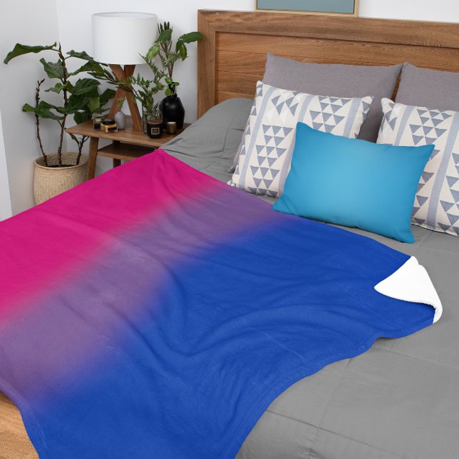Fahne für Bisexual-Stolz - farbenfrohe Bi-Flagge Sherpadecke (Von Creator hochgeladen)