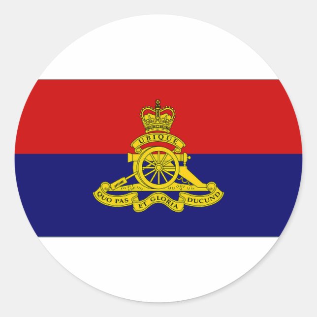 Fahne für das Lager der Artillerie in Kanada Runder Aufkleber (Vorderseite)