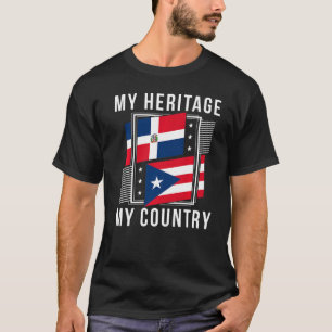 Fahne für das Privileg Puerto Rico und Dominikane T-Shirt
