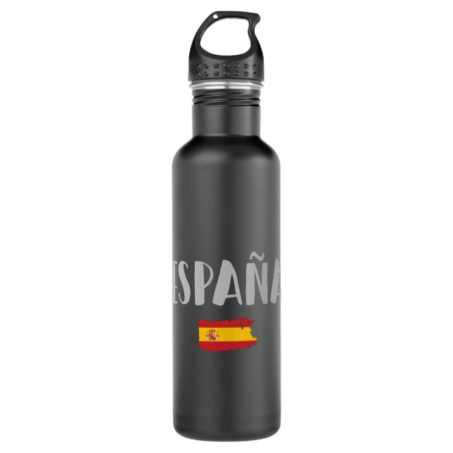 Fahne für das Shirt "Spanien Fußball" Edelstahlflasche (Vorderseite)