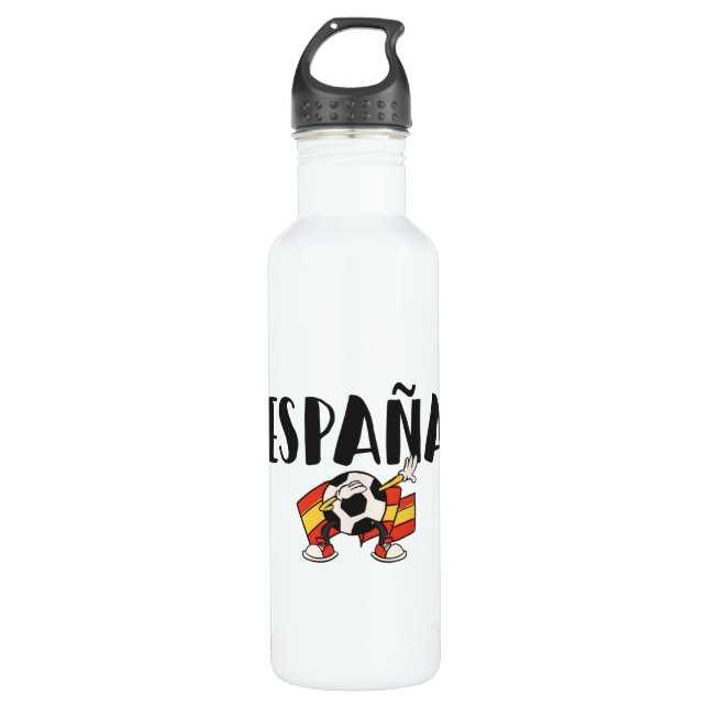 Fahne für das Shirt "Spanien Fußball" Edelstahlflasche (Vorderseite)