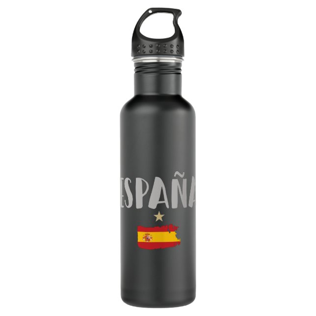 Fahne für das Shirt "Spanien Fußball" Edelstahlflasche (Vorderseite)