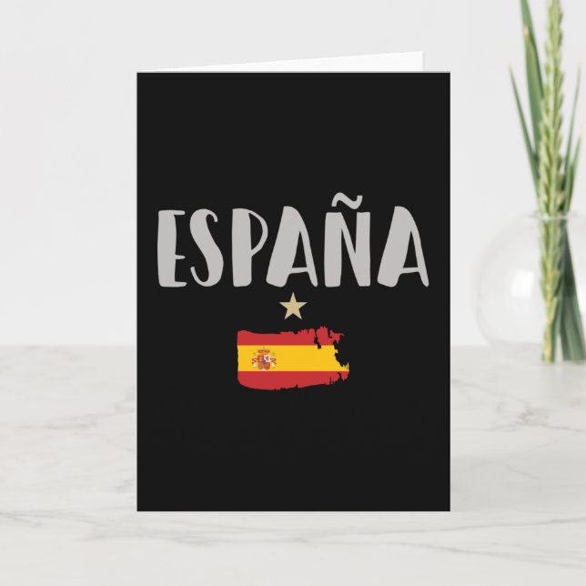 Fahne für das Shirt "Spanien Fußball" Karte (Vorderseite)