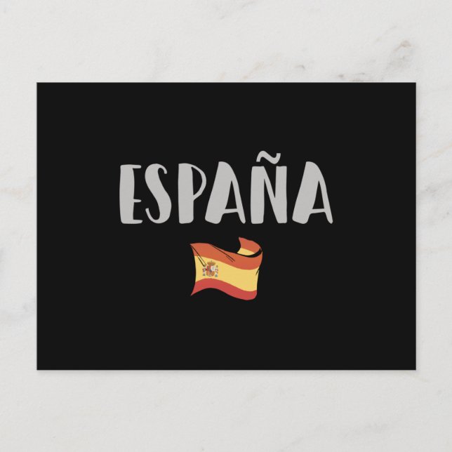 Fahne für das Shirt "Spanien Fußball" Postkarte (Vorderseite)