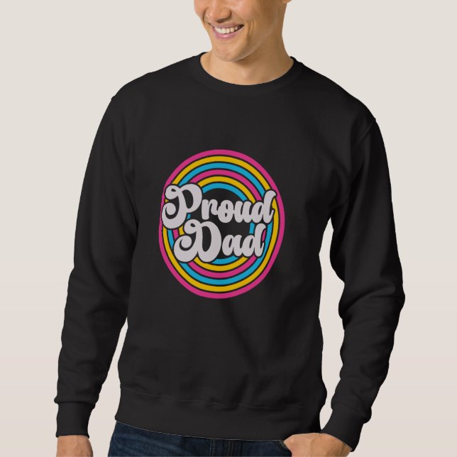 Fahne für den proud Vater Groovy LGBTQ Pansexual P Sweatshirt (Vorderseite)