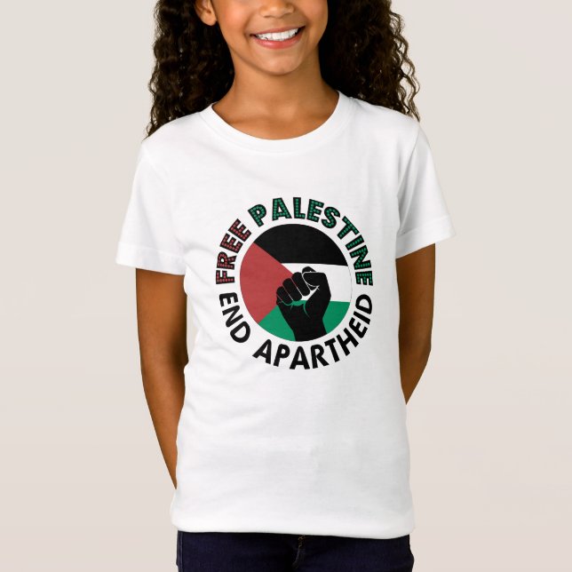 Fahne für ein freies Palästina-Ende der Apartheid  T-Shirt (Vorderseite)