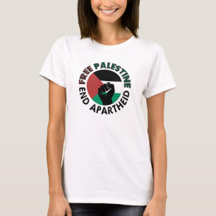 Fahne für ein freies Palästina-Ende der Apartheid  T-Shirt