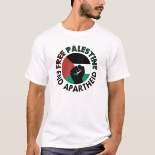 Fahne für ein freies Palästina-Ende der Apartheid  T-Shirt