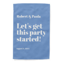 Fahne für eine Hochzeitsfeier im Freien