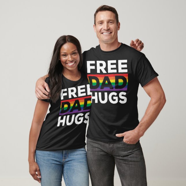 Fahne für gratis Vater Hugs LGBT Rainbow T-Shirt (Unisex)