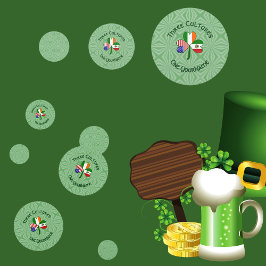 Fahne für irisch-mexikanisches Kleeblatt Konfetti