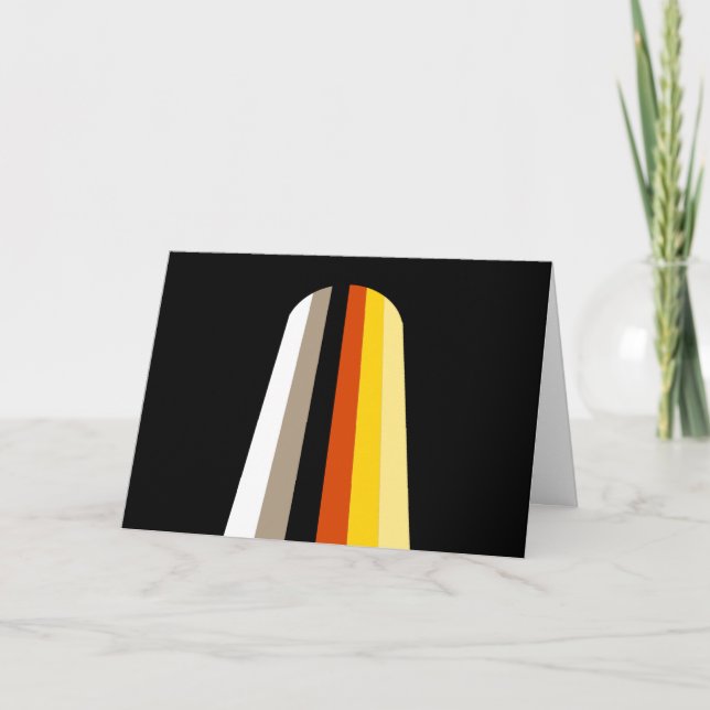 Fahne für lange Haare Feiertagskarte (Vorderseite)