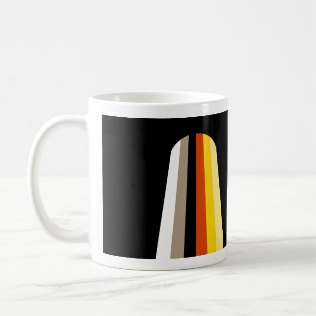 Fahne für lange Haare Kaffeetasse (Links)