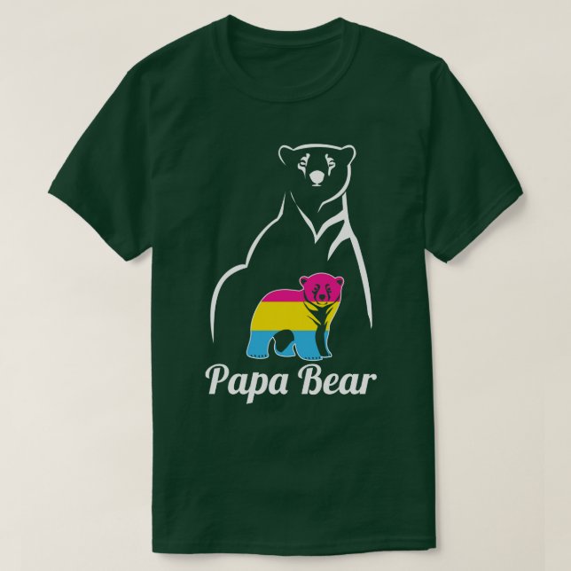 Fahne für LGBT Pansexual Papa Bear Pan Prilag T-Shirt (Design vorne)
