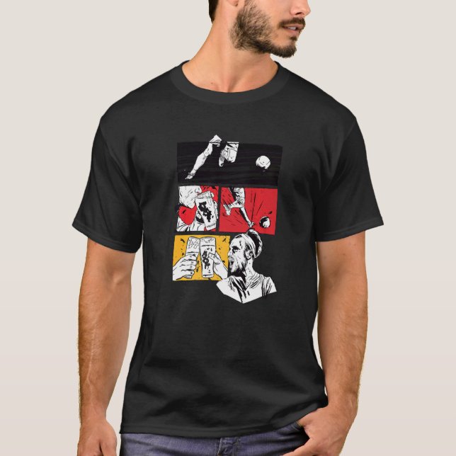 Fahne Fußball Passion Deutschland T-Shirt (Vorderseite)