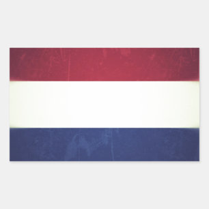 Fahne Hollands Rechteckiger Aufkleber