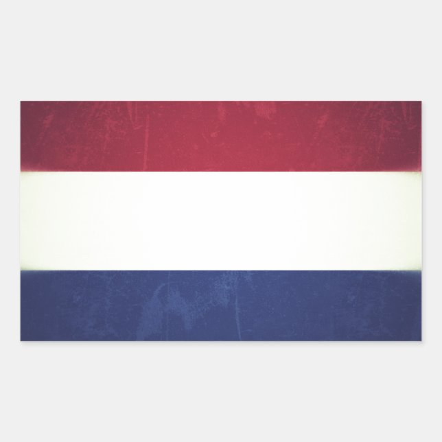 Fahne Hollands Rechteckiger Aufkleber (Vorderseite)
