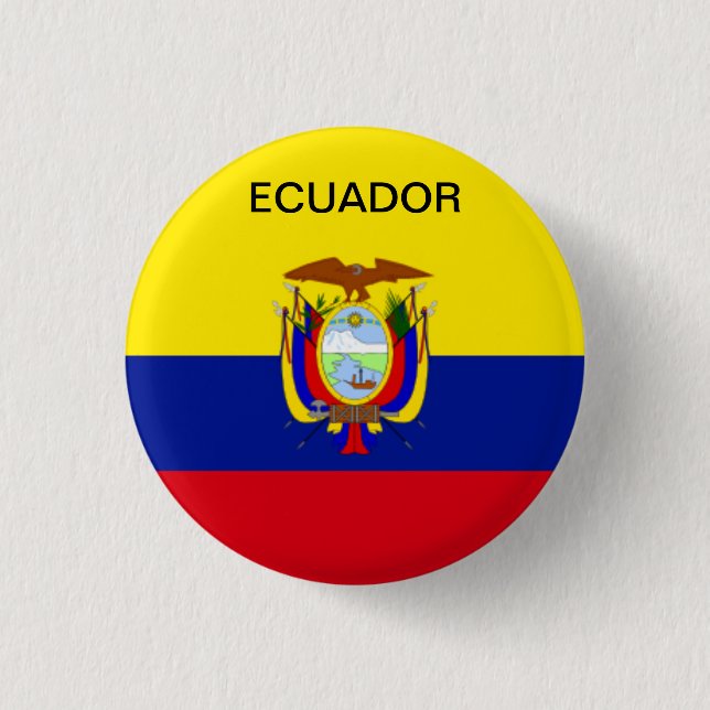 Fahne in Ecuador. Button (Vorderseite)