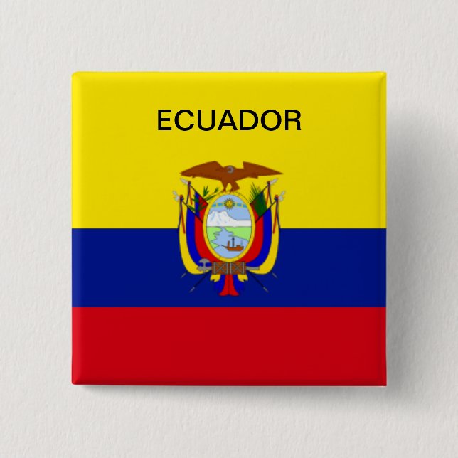 Fahne in Ecuador. Button (Vorderseite)