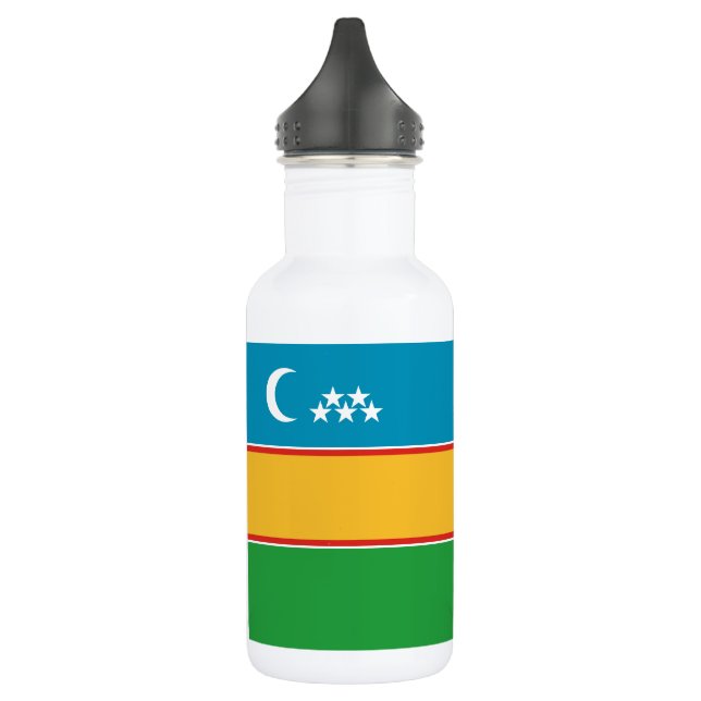 Fahne Karakalpakstan Edelstahlflasche (Links)