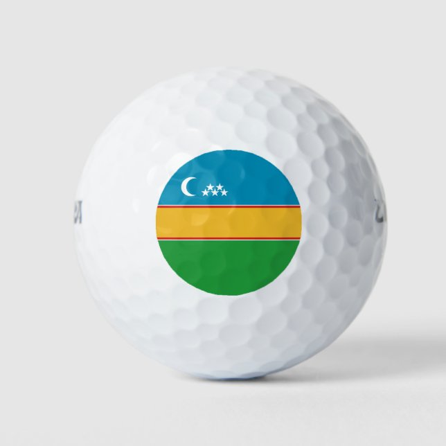 Fahne Karakalpakstan Golfball (Vorderseite)