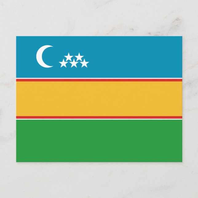 Fahne Karakalpakstan Postkarte (Vorderseite)