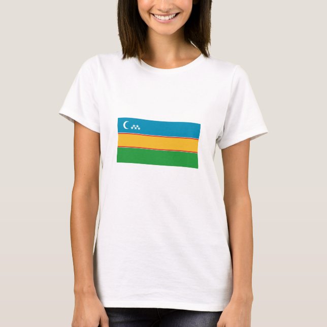 Fahne Karakalpakstan T-Shirt (Vorderseite)