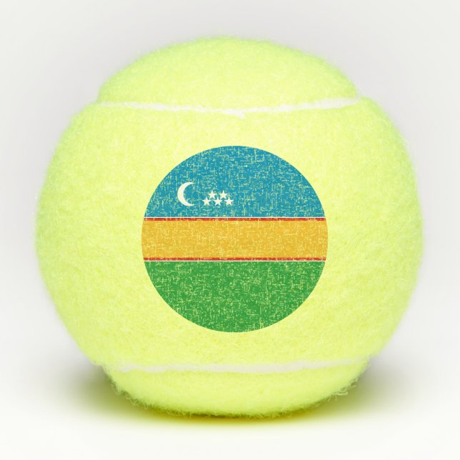 Fahne Karakalpakstan Tennisbälle (Vorderseite)