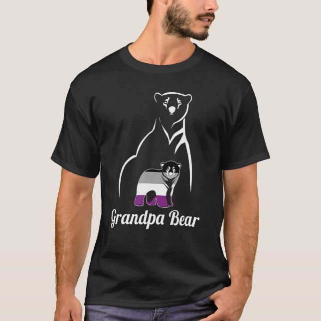 Fahne "Lgbt Asexual Grandpa Bear Ace Prilag" T-Shirt (Vorderseite)