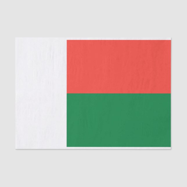 Fahne Madagaskar-Tissue Seidenpapier (Vorderseite)