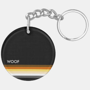 Fahne "Masculine and Sleek Gay Bear Prilag" WOOF Schlüsselanhänger