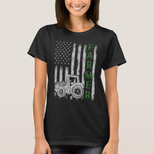 Fahne mit Traktor Patriotic Bauer N Farm Trac T-Shirt