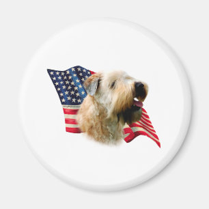 Fahne mit weichem Wheaten Terrier Magnet