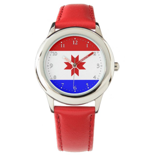 Fahne Mordovia Armbanduhr (Vorderseite)