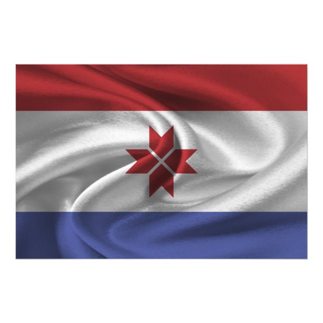 Fahne Mordovia Fotodruck (Vorne)