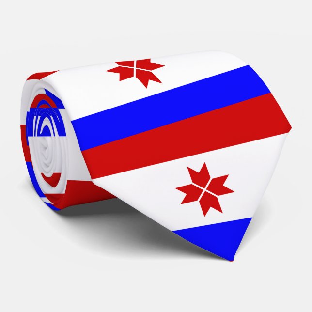 Fahne Mordovia Krawatte (Gerollt)