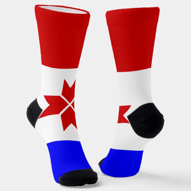 Fahne Mordovia Socken (Gewinkelt)