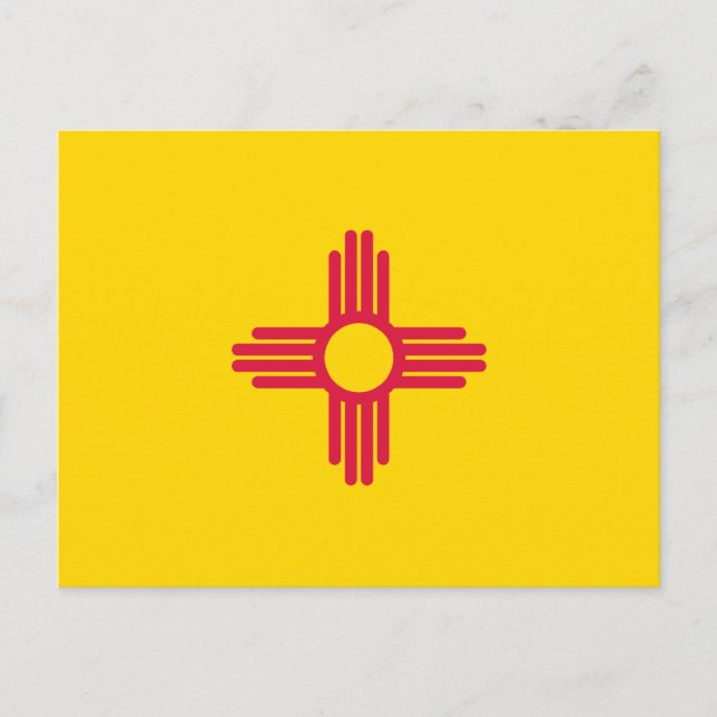 Fahne "New Mexico" Postkarte (Vorderseite)