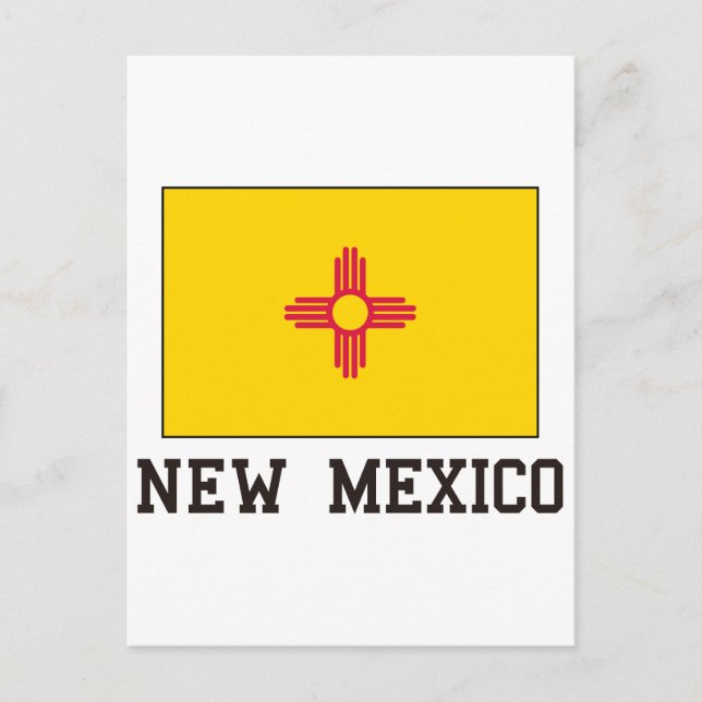Fahne "New Mexico" Postkarte (Vorderseite)