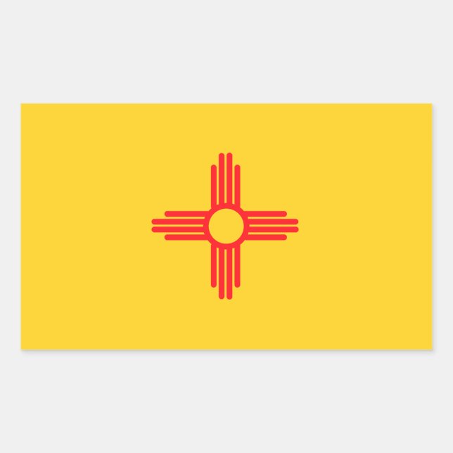 Fahne "New Mexico" Rechteckiger Aufkleber (Vorderseite)
