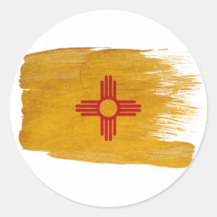 Fahne "New Mexico" Runder Aufkleber