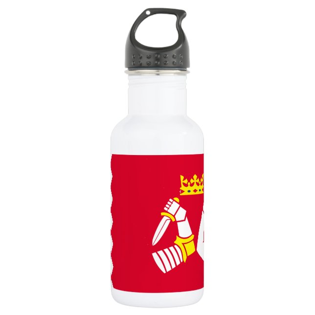 Fahne Nord Karelia Edelstahlflasche (Vorderseite)