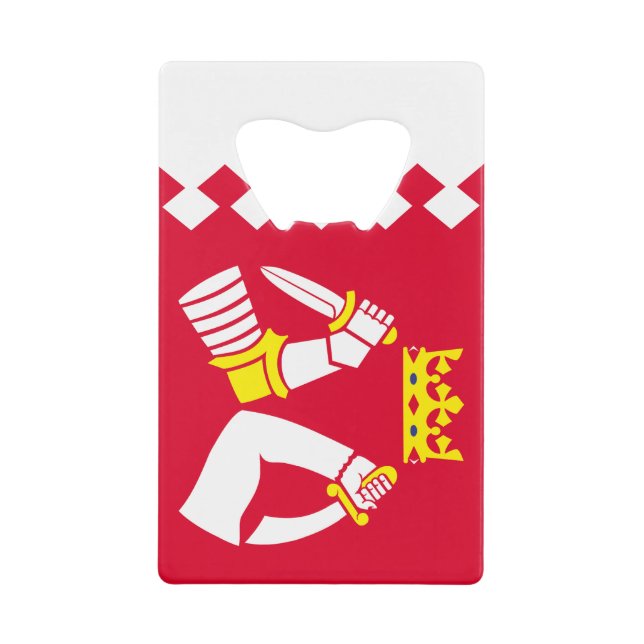 Fahne Nord Karelia Geldbeutel Flaschenöffner (Vorderseite)