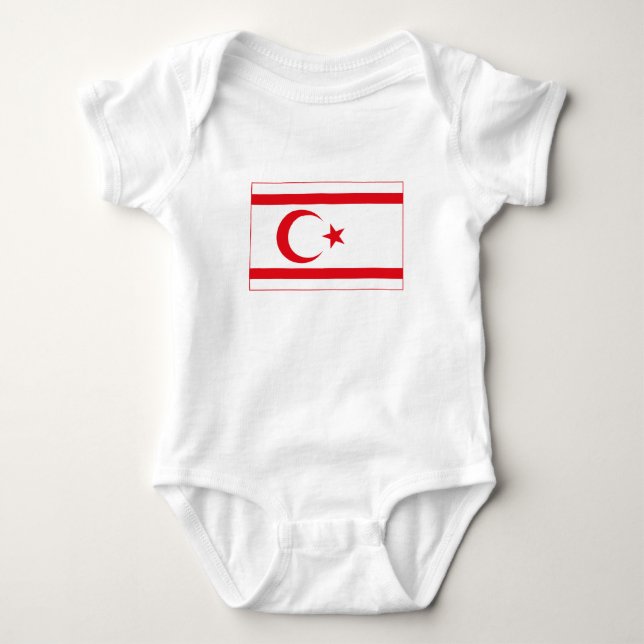 Fahne Nordzypern Baby Strampler (Vorderseite)