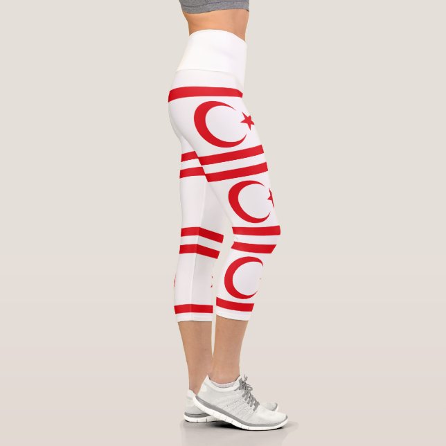 Fahne Nordzypern Capri Leggings (Rechts)