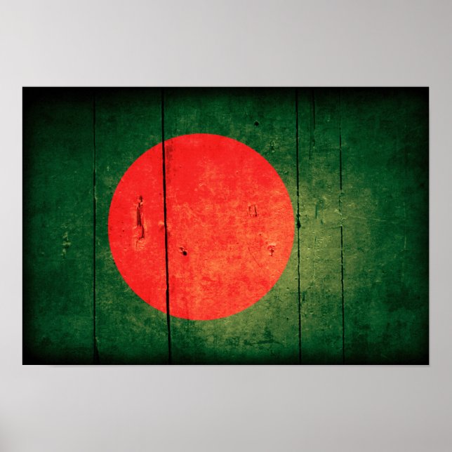 Fahne "Old Wood Bangladesh" Poster (Vorne)